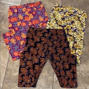 Lularoe tall and curvy floral legging bundle